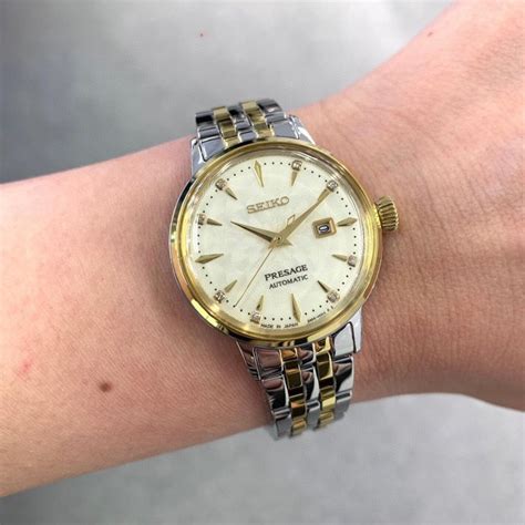 Seiko Sre J Presage Cocktail Time White Lady Automatic Hardlex Glass