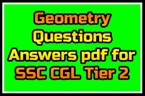 Geometry Questions Answers Pdf For Ssc Cgl Tier