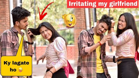 Irritating Prank On My Cute Girlfriend आज तो मूड बना दिया🤣 On Public Prank Youtube