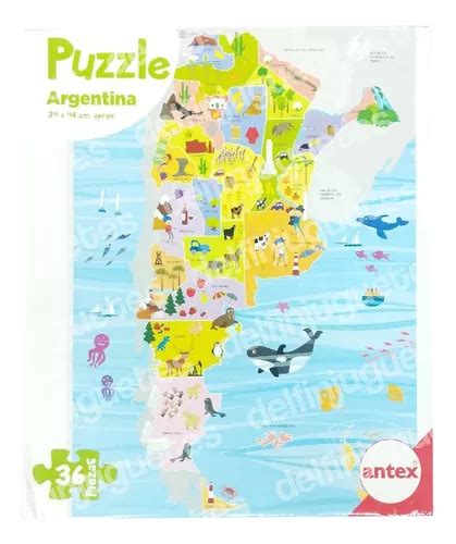 Antex Rompecabezas Puzzle 36 Piezas Mapa Argentina Provincia