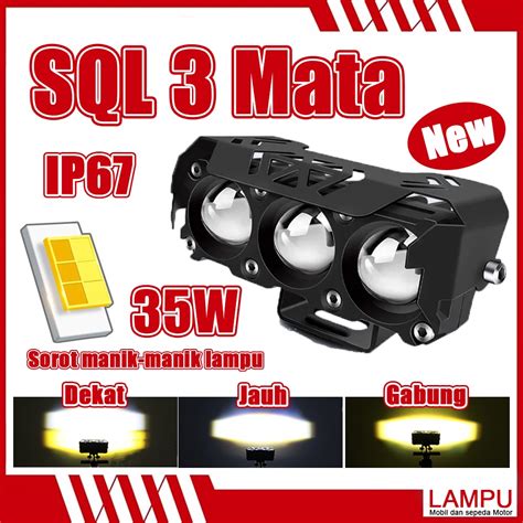 Jual LAMPU TEMBAK LASER LAMPU TEMBAK MINI SQL 3 Mata TANPA KIPAS SUPER