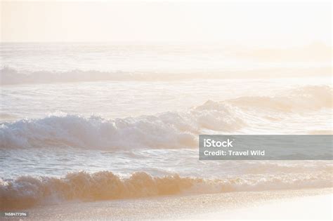 Stunning View Of Some Ocean Waves Breaking On The Shore During A ...