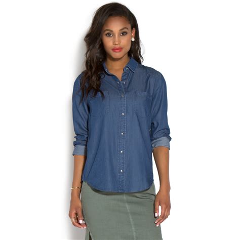 Chambray Denim Shirt Shoedazzle