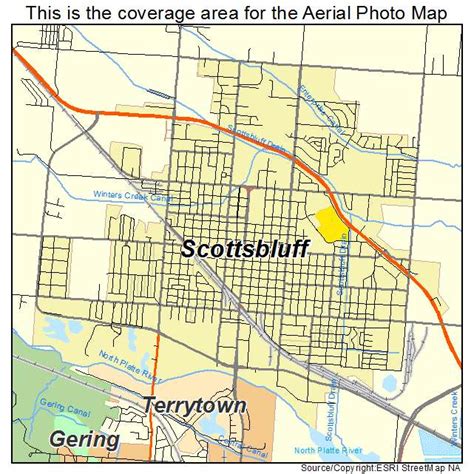 Aerial Photography Map of Scottsbluff, NE Nebraska