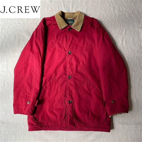 2022新作モデル Vintage ハンティングジャケット Jcrew 旧タグ ジェイクルー 90s Jcrew ハンティングジャケット 巨人タグ ジェイクルー 赤 Om