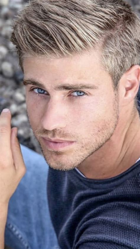 Handsome Blonde Guy With Blue Eyes