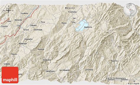 Shaded Relief 3D Map of Tunja