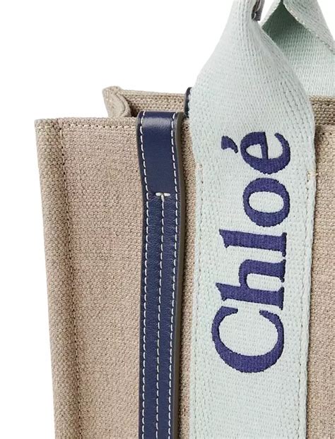 Chloe Chloe Small Woody Tote Bag In Green Blue Buy Chloe