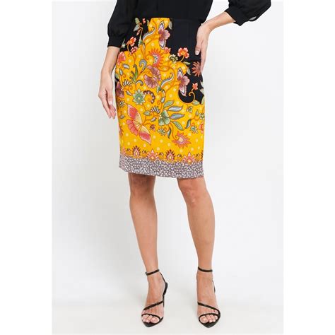 Jual Batik First Skirt Pencil High Waist Tricot Waffel Shopee Indonesia