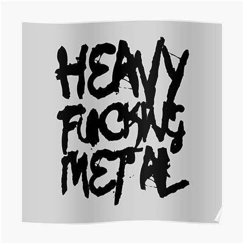 Heavy Metal Poster By Pizza Party Sup Redbubble