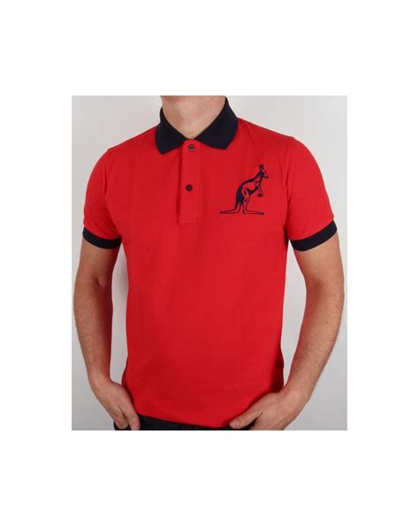 Australian By Lalpina Logo Polo Shirt Red Australian Mens Polo Shirt