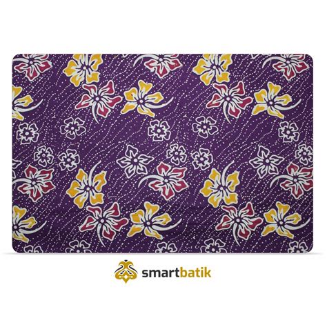 Jual Batik Kontemporer Motif Bunga Ungu Cap Colet Shopee Indonesia