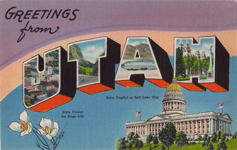 Utah Large Letter Postcard 1940s A Photo On Flickriver