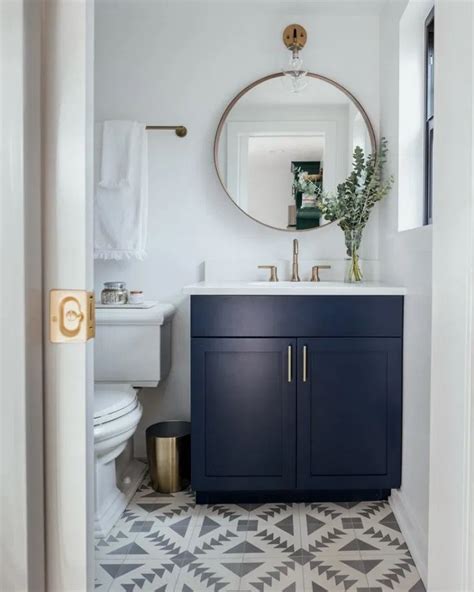 Modern Navy Blue Bathroom Decor