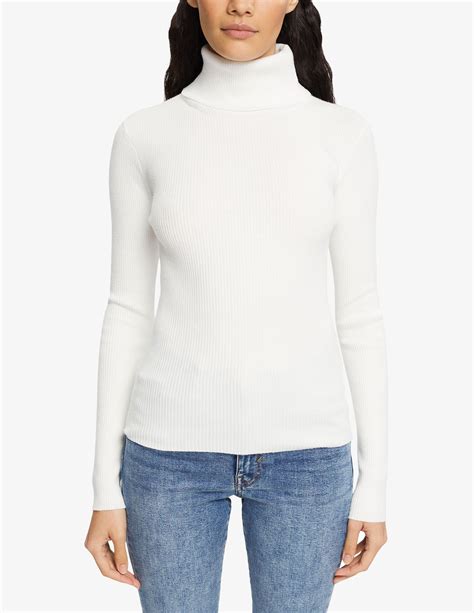 Shop ESPRIT Viscose Blend Ribbed Turtleneck White On Rinascente