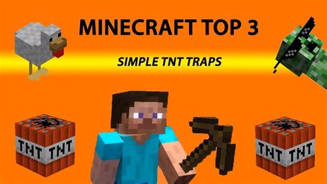 Minecraft Top 3 Simple Tnt Traps Youtube