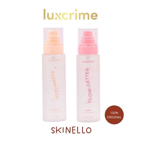 Jual Luxcrime Setting Spray Glow Getter Dewy Ulti Matte Oil Control