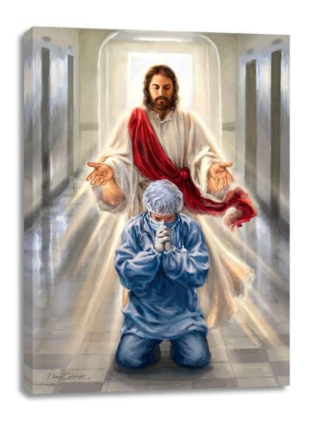 Bless Our Healthcare Heroes Canvas Wall Art Jesus Artwork Jesus Help