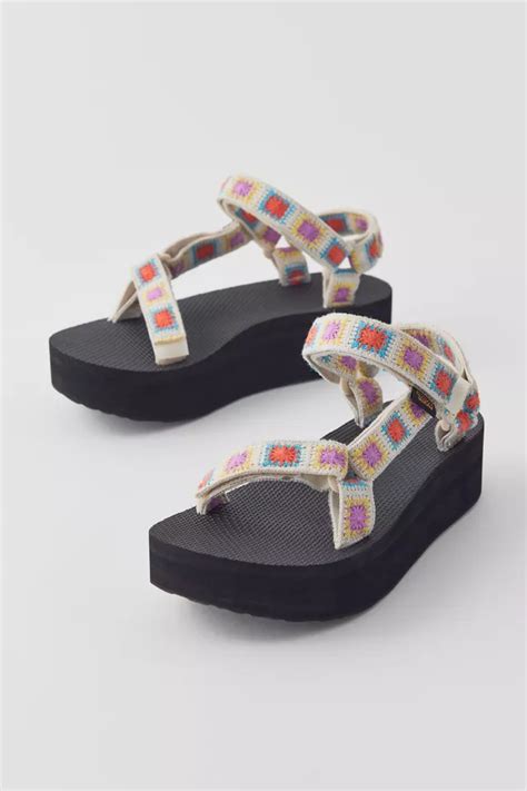 Teva Flatform Universal Crochet Sandal Urban Outfitters