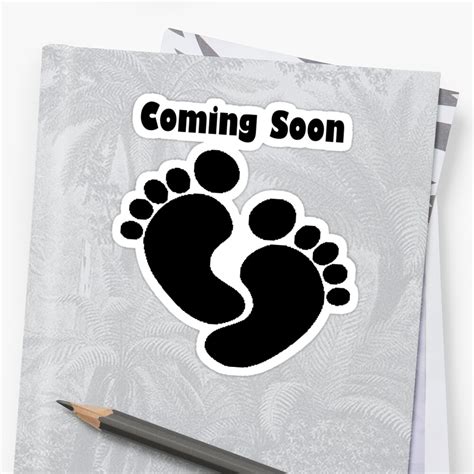 Baby Coming Soon Awesome Baby Footprints Novelty Tshirt Stickers By