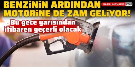 Son Dakika Benzinden Sonra Motorine De Zam Geliyor