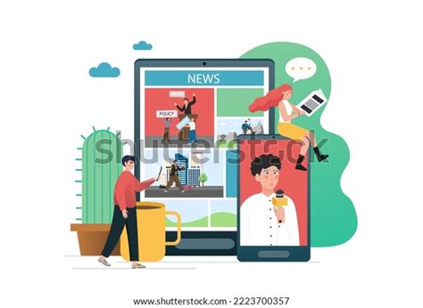 media types print broadcast digital images stock  vectors