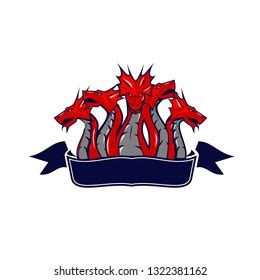 5 Headed Hydra Cartoon Logo Icon Stock Vector (Royalty Free) 1322381162 ...