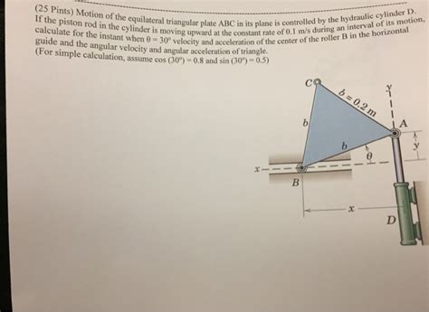 Solved 25 Pints Motion Of The Equilateral Triangular Plate