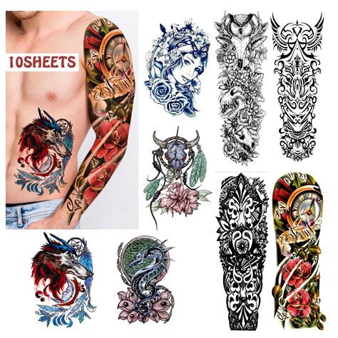 Buy Cerlaza Temporary Tattoo Sleeves For Men Full Arm Sleeve Temporary