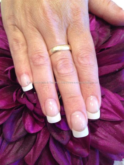 White Tips With Acrylic Overlay White Tip Gel Nail Extensions