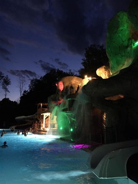 At Night The Pool Comes To Life With Led Lights And Surround Sound