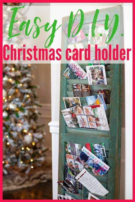 AWESOME Easy DIY Christmas Card Holder From A Vintage Shutter