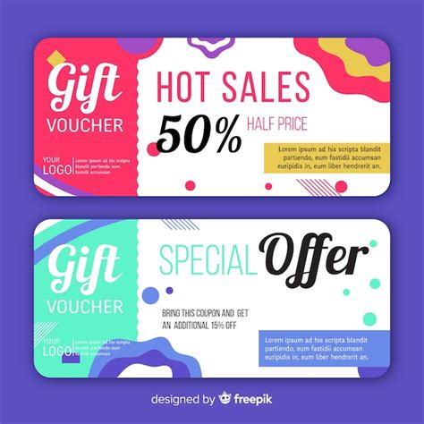 Modern coupon or voucher template | Free Vector