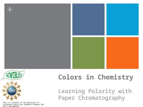 Pptx Colors In Chemistry Learning Polarity With Paper