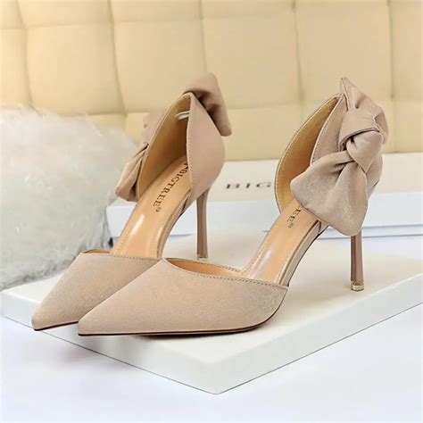 Slhjc Women Fashion Sexy High Heels Shoes Slip On Pointy Toe With Big