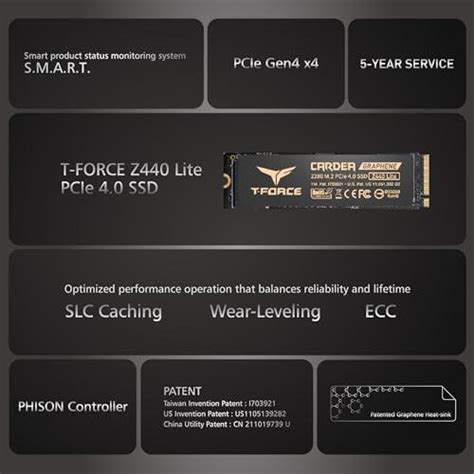 TEAMGROUP T FORCE Z440 Lite 1TB TLC NAND NVMe Phison PS5021 E21T PCIe 4