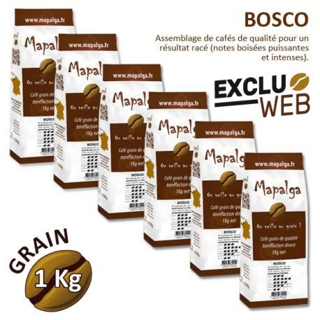 Pack x 6 Café grain BOSCO 1 Kg MAPALGA MAPALGA CAFES