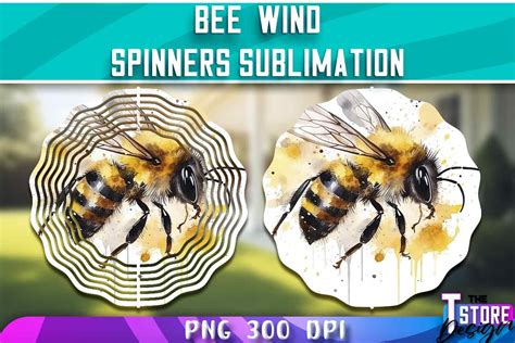 Bee Wind Spinners Sublimation Png Graphic By The T Store Design