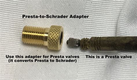 Schrader To Presta Valve Adapter Use Your Presta Pump Head On