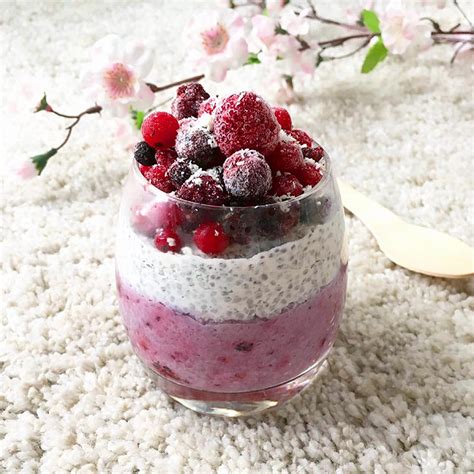 Recette Pudding Coco Graines De Chia Et Fruits Rouges Facile Rapide