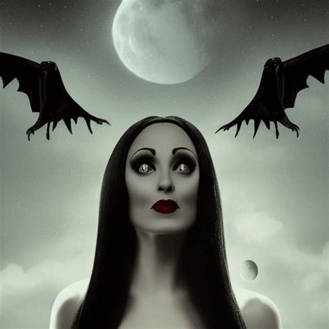 Morticia Addams Em Um Retrato Inspirado Em Tim Burton Creative Fabrica