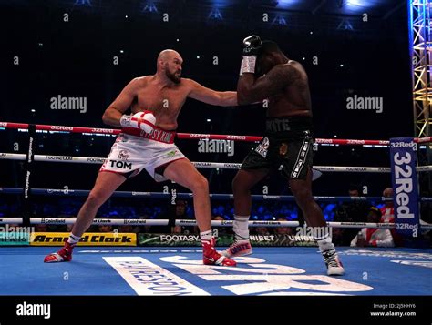 Tyson Fury Left And Dillian Whyte During The Wbc Heavyweight Title