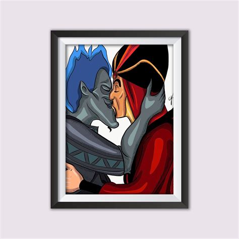 Hades and Jafar Gay Couple Disney Fan Art Available in Multiple Sizes Pride Gift - Etsy