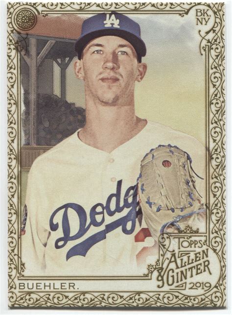 Allen Ginter Walker Buehler Gold Border Hot Box La Dodgers