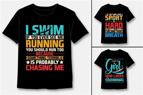 Swimming T Shirt Design Bundle Graphic By T Shirt Design Bundle