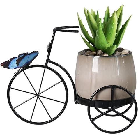 Pot De Fleurs En Céramique Pour Vélo Avec Tricycle Papillon Idéal