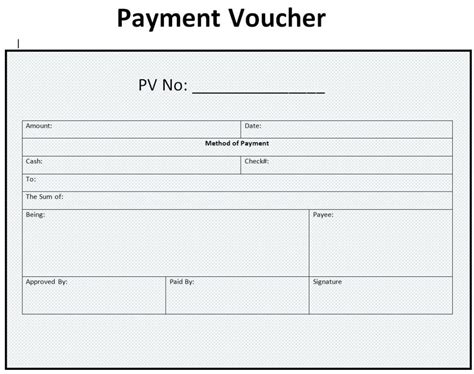 Free Payment Voucher Templates Formats