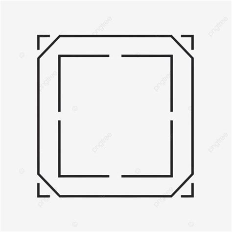 Simple Square Border Line For Copy Space, Empty, Note, Frame PNG Transparent Image and Clipart ...