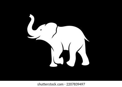 Silhouette Walking Younger Elephant Trunk Stock Vector (Royalty Free) 2207839497 | Shutterstock