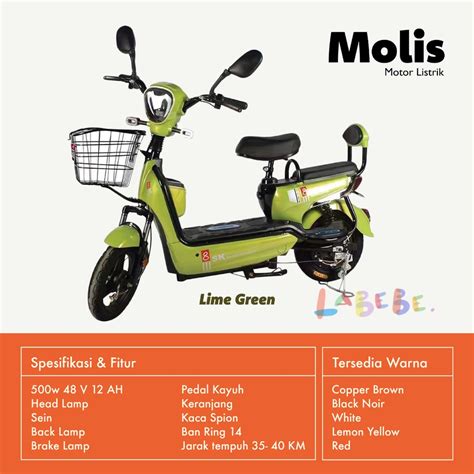 Jual Sepeda Listrik Motor Listrik Molis Shopee Indonesia